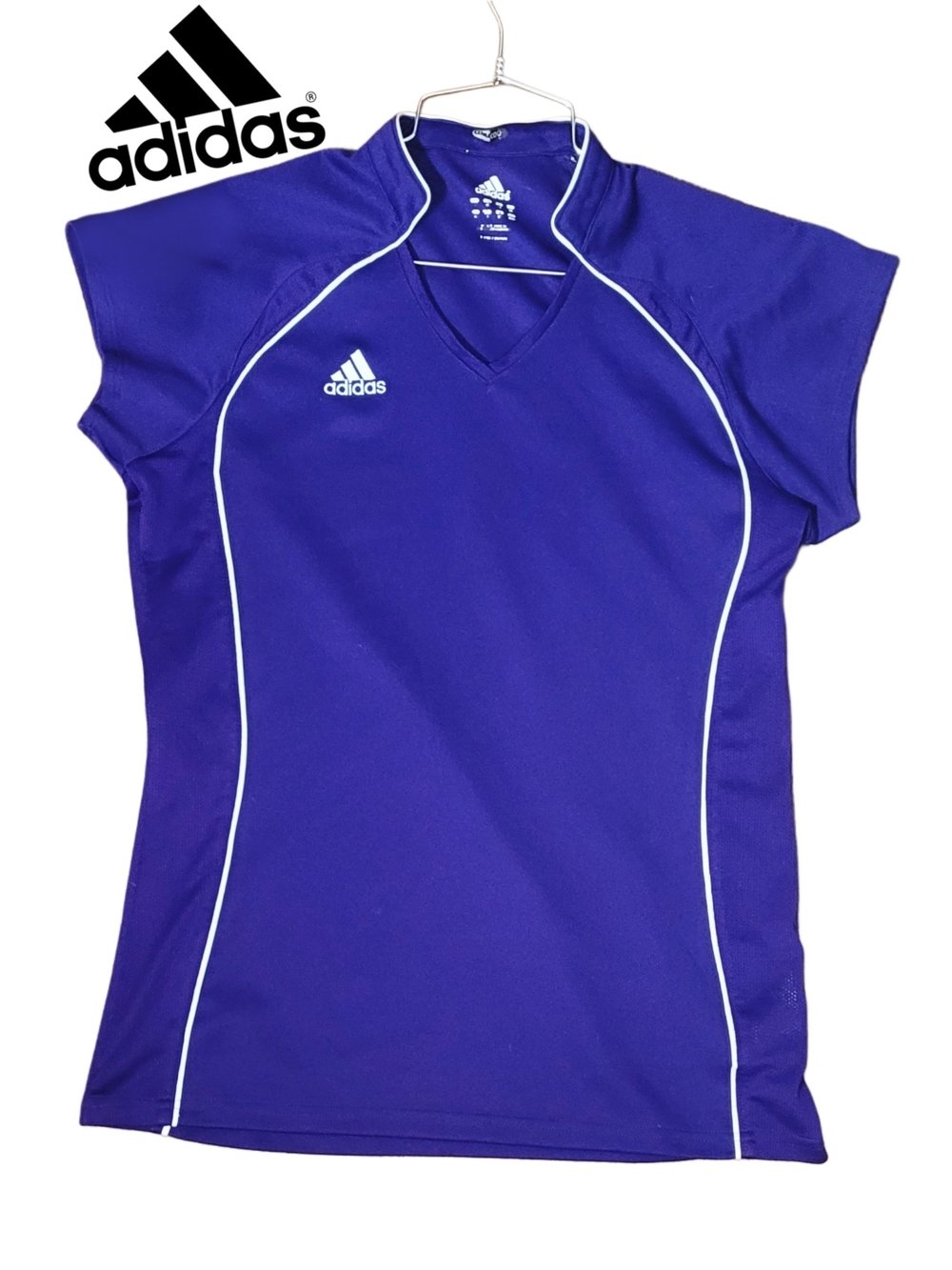 Adidas Womens Purple Athletic with White Piping Tennis Gym
